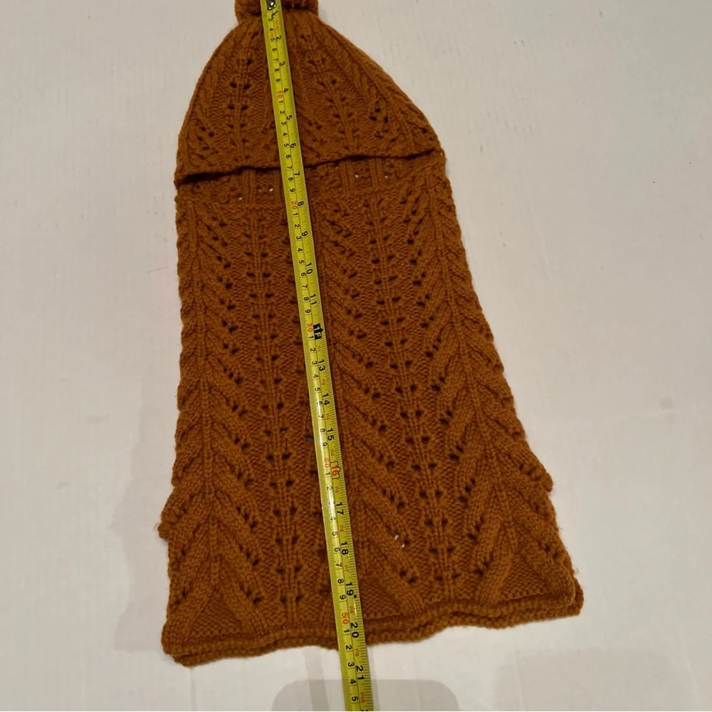 Luxton S-M Balaclava Hood Scarf Hat Rust
